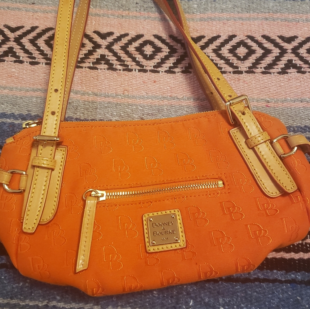 Dooney&Bourke Orange Mini Logo bag.